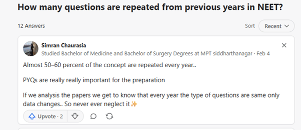 Repeated Questions in NEET by Topics