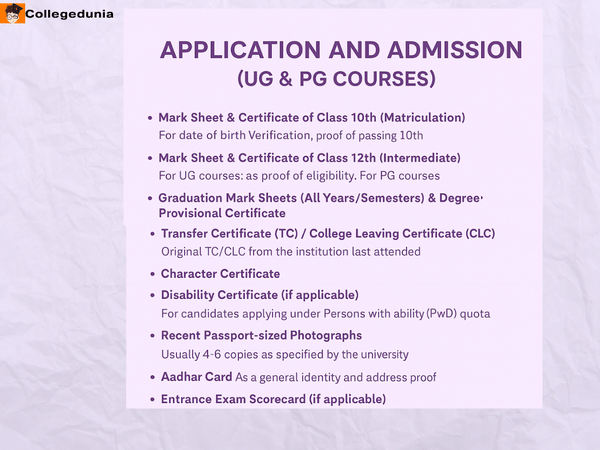 MAGADH UNIVERSITY DOCUMENTS REQUIRED