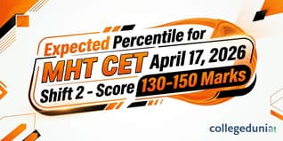 Expected Percentile for MHT CET April 17, 2026 Shift 2 — Score 130-150 Marks