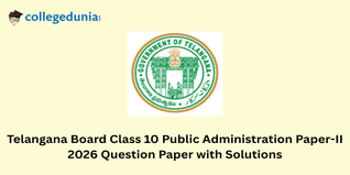 Telangana Board Class 12 Public Administration Paper - II 2026 Question Paper with Solution PDF