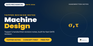 GATE Mechanical Machine Design Handwritten Notes PDF