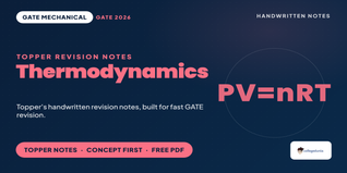 GATE Mechanical Thermodynamics and Applications Handwritten Notes PDF