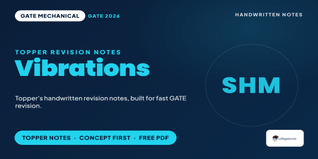 GATE Mechanical Vibrations Handwritten Notes PDF