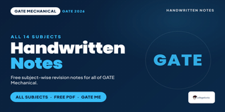 GATE Mechanical Handwritten Notes PDF for All Subjects