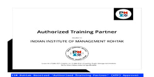 IIM Rohtak Received ‘Authorised Training Partner’ (ATP) Approval from PMI; Check Details Here