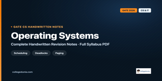 GATE CS Operating Systems Handwritten Notes