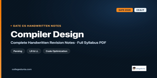 GATE CS Compiler Design Handwritten Notes