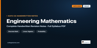 GATE CS Engineering Mathematics Handwritten Notes