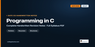 GATE CS Programming in C Handwritten Notes
