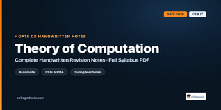 GATE CS Theory of Computation Handwritten Notes