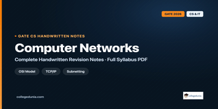 GATE CS Computer Networks Handwritten Notes