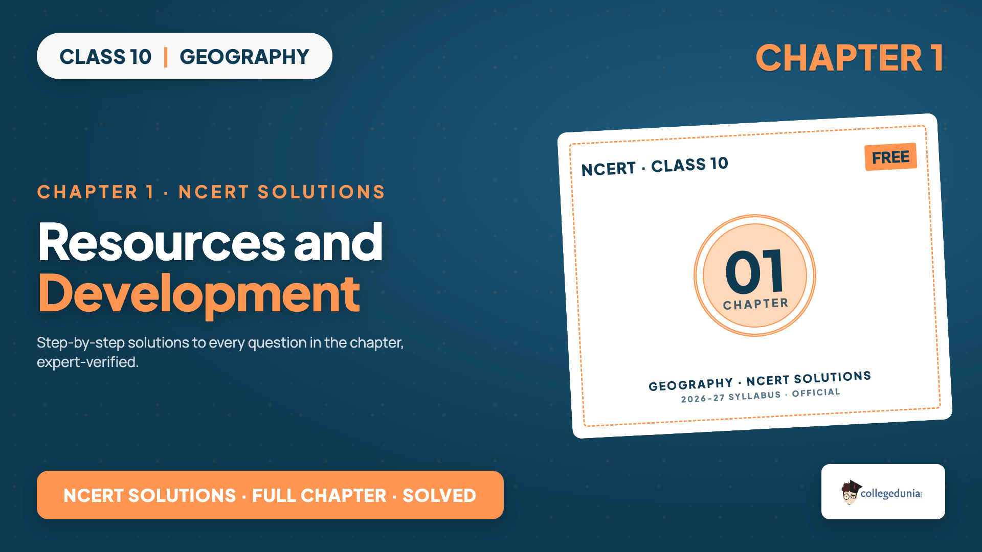 NCERT Solutions for Class 10 Geography Chapter 1 Resources and Development featured cover image