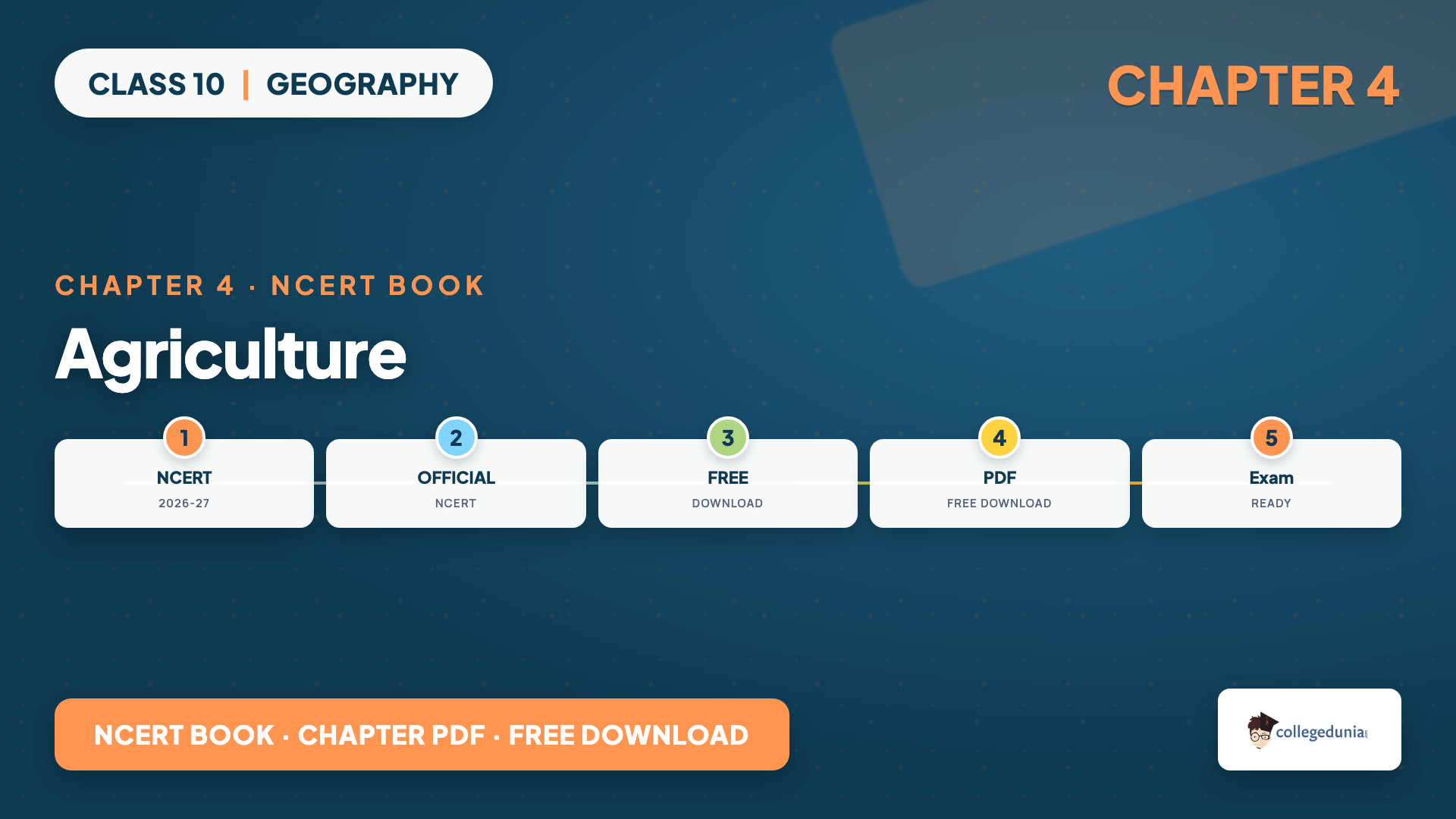 NCERT Class 10 Geography Book PDF Chapter 4 Agriculture - Free Download