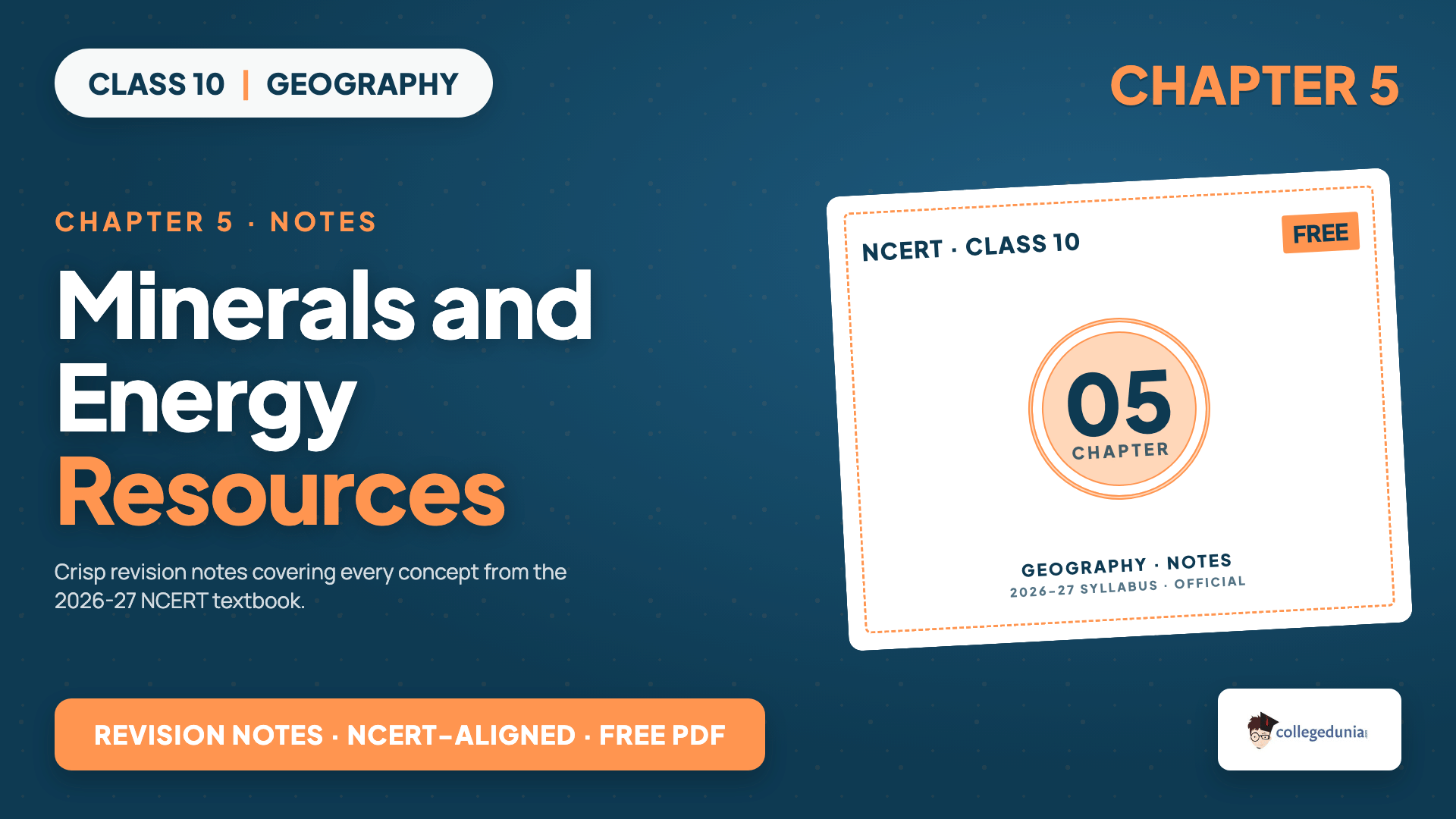Minerals and Energy Resources Class 10 Notes
