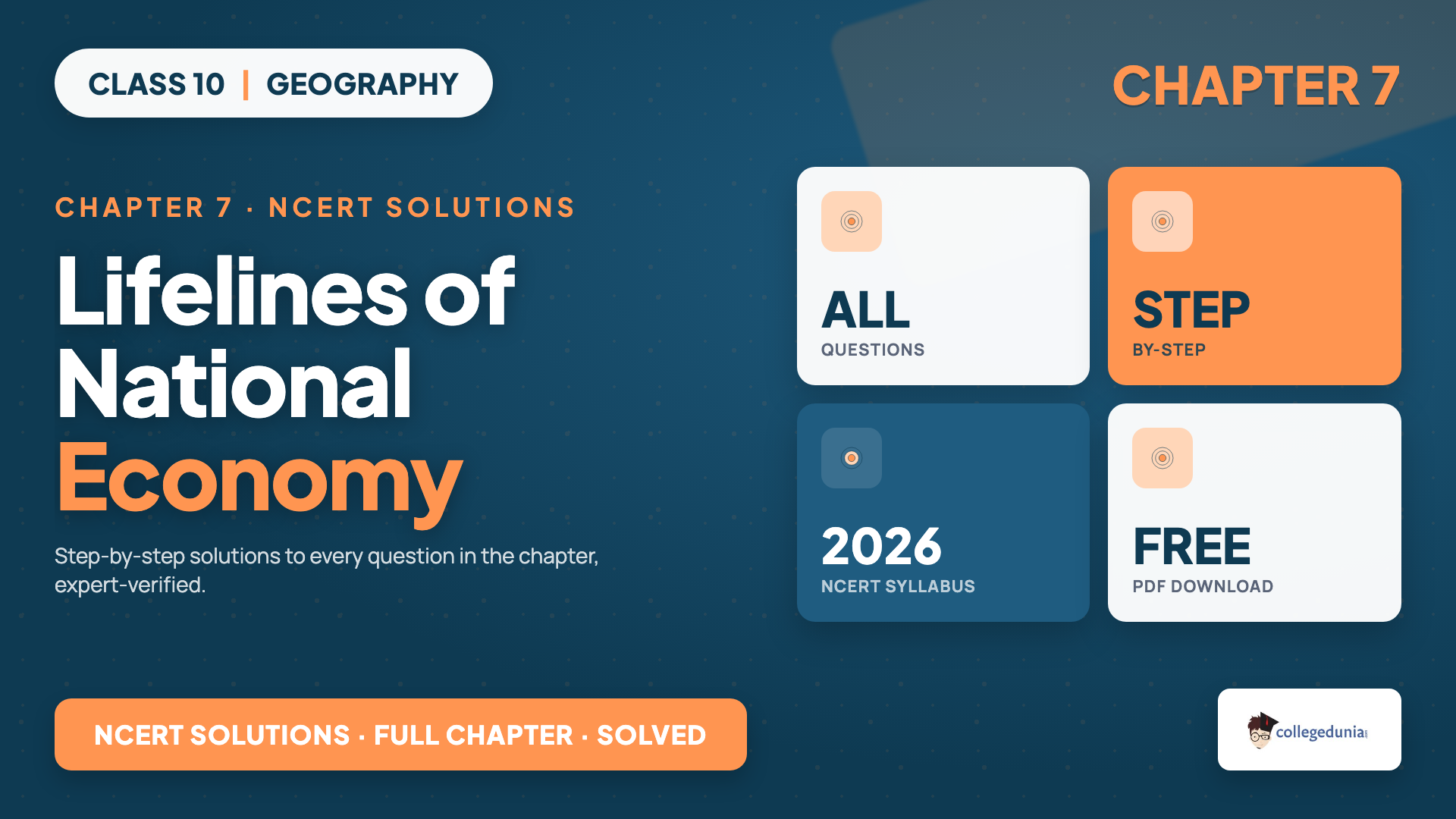 NCERT Solutions for Class 10 Geography Chapter 7 Lifelines of National Economy featured cover image