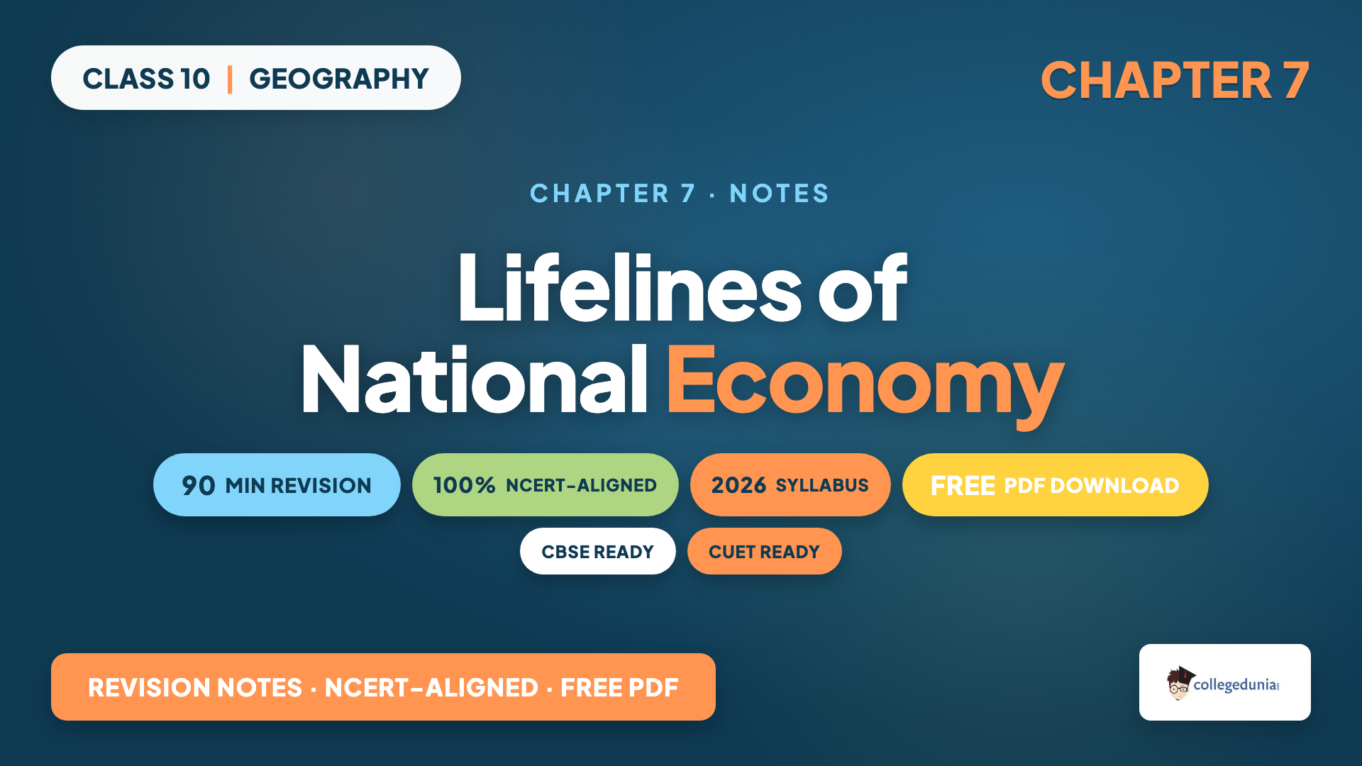 Lifelines of National Economy Class 10 Notes Geography Chapter 7 Contemporary India II