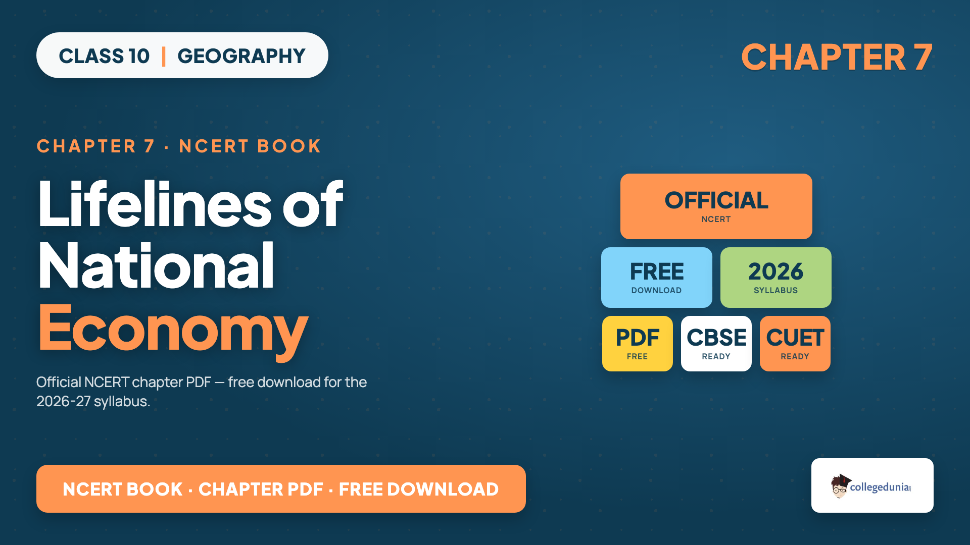 NCERT Class 10 Geography Book PDF Chapter 7 Lifelines of National Economy - Free Download