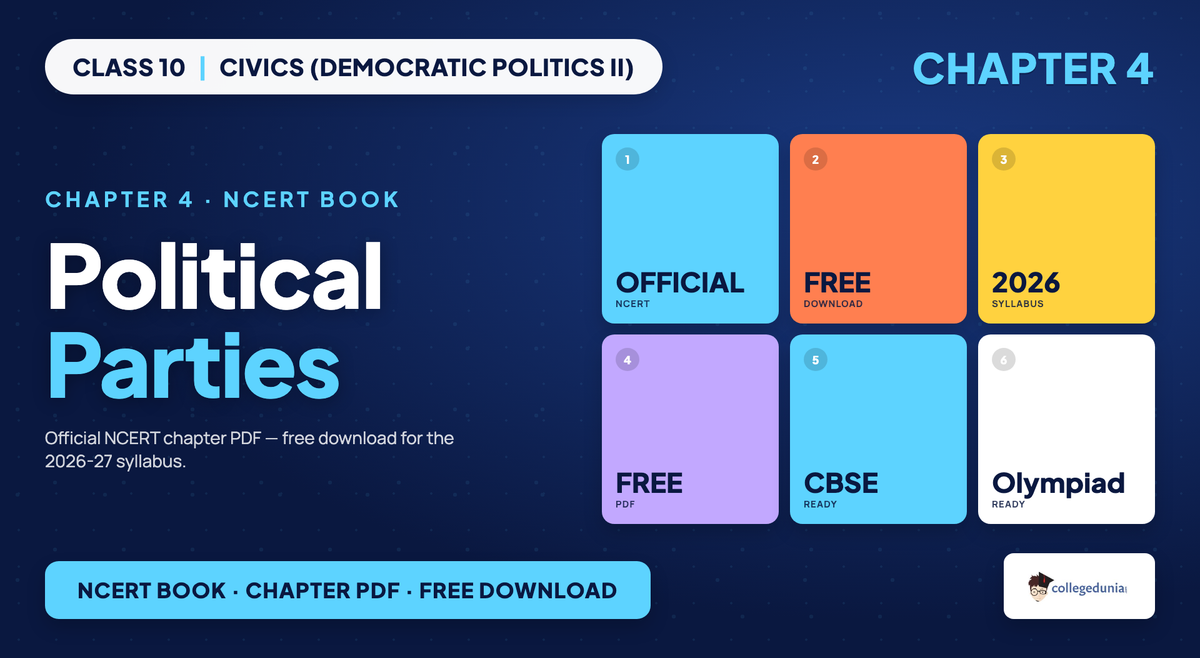 Political Parties NCERT Book PDF - Class 10 Civics (Democratic Politics II) Chapter 4