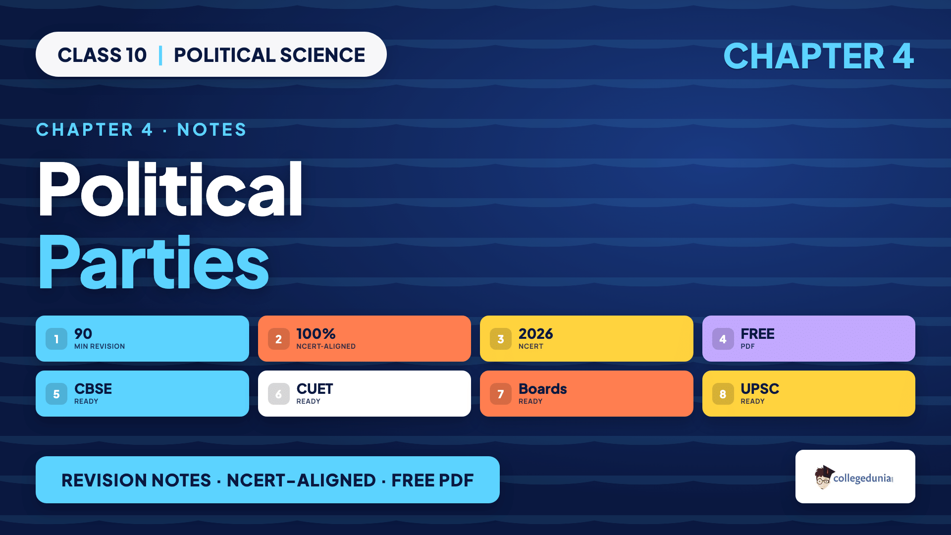 Class 10 Civics notes Chapter 4 Political Parties for Democratic Politics II, mapped to the 2026-27 NCERT syllabus