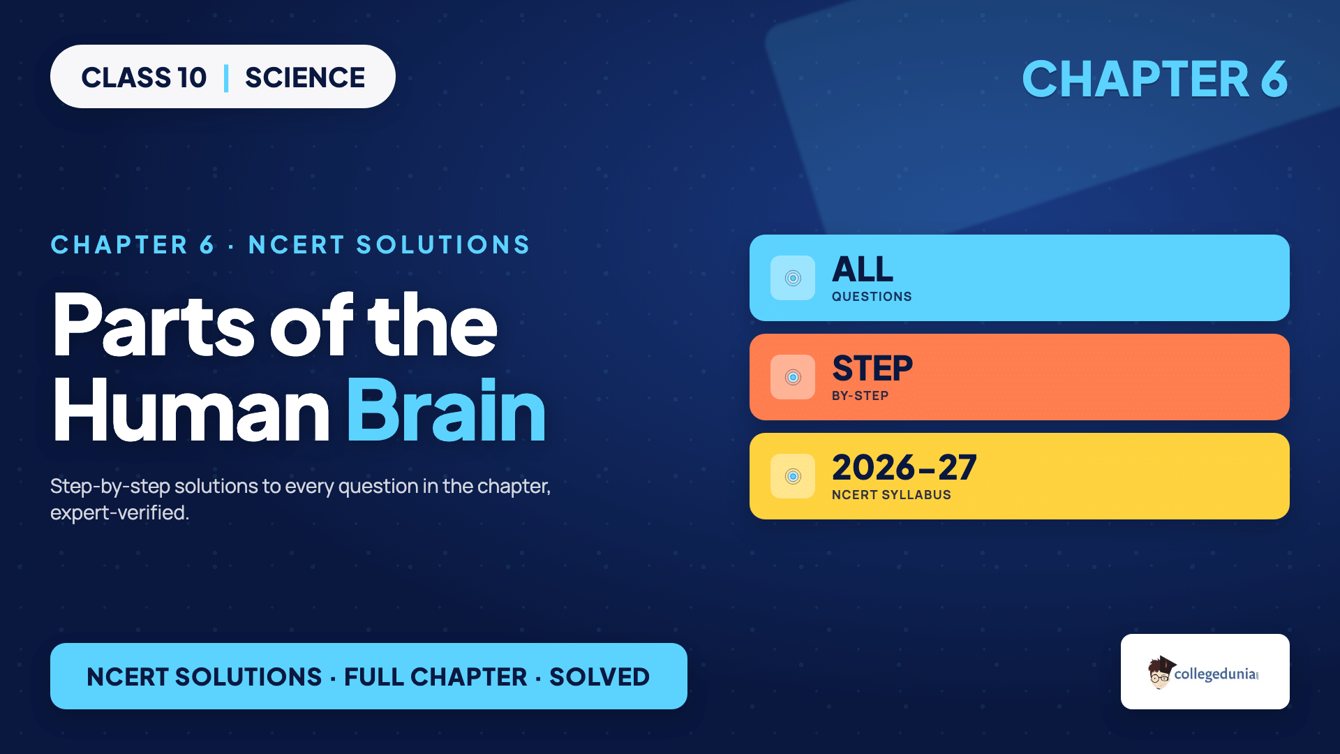 Parts of the human brain fore-brain cerebellum and medulla with their functions for Class 10 Science Chapter 6
