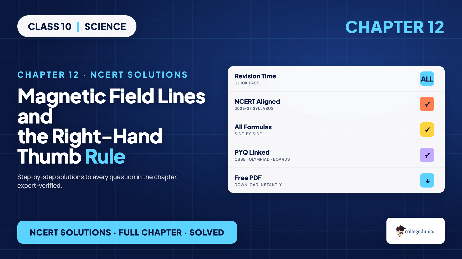 Magnetic field lines and the right-hand thumb rule for Class 10 Science Chapter 12 Magnetic Effects of Electric Current