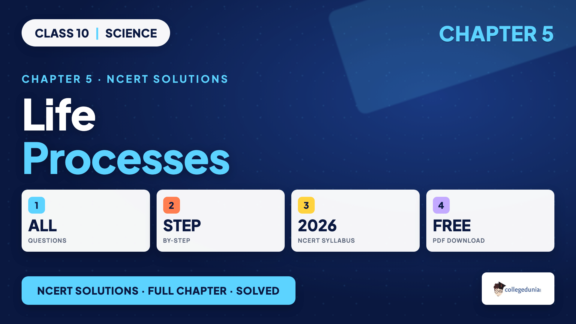 Life Processes Class 10 Science Chapter 5 NCERT Solutions