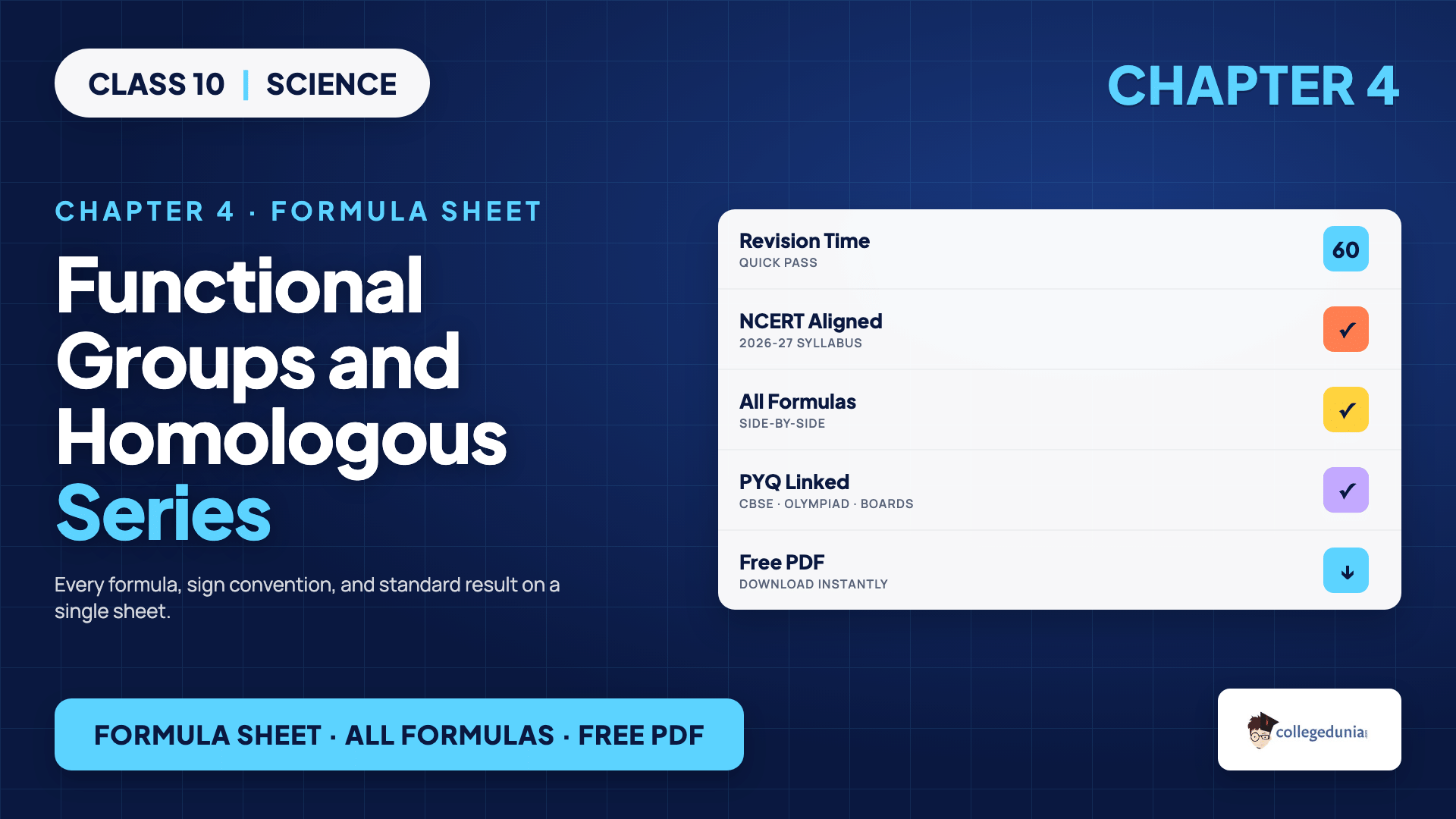 Functional groups and homologous series of carbon compounds for Class 10 Science