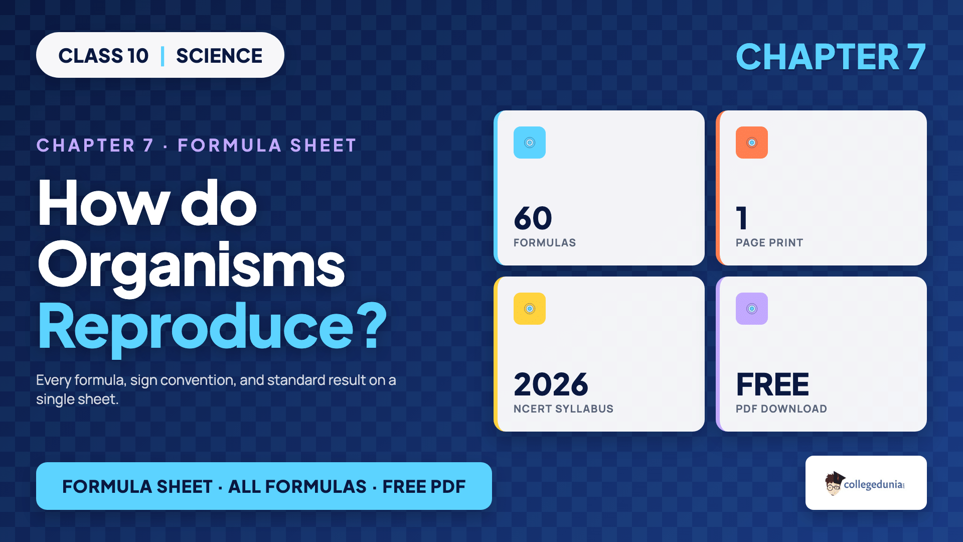 How do Organisms Reproduce Formula Sheet - Class 10 Science