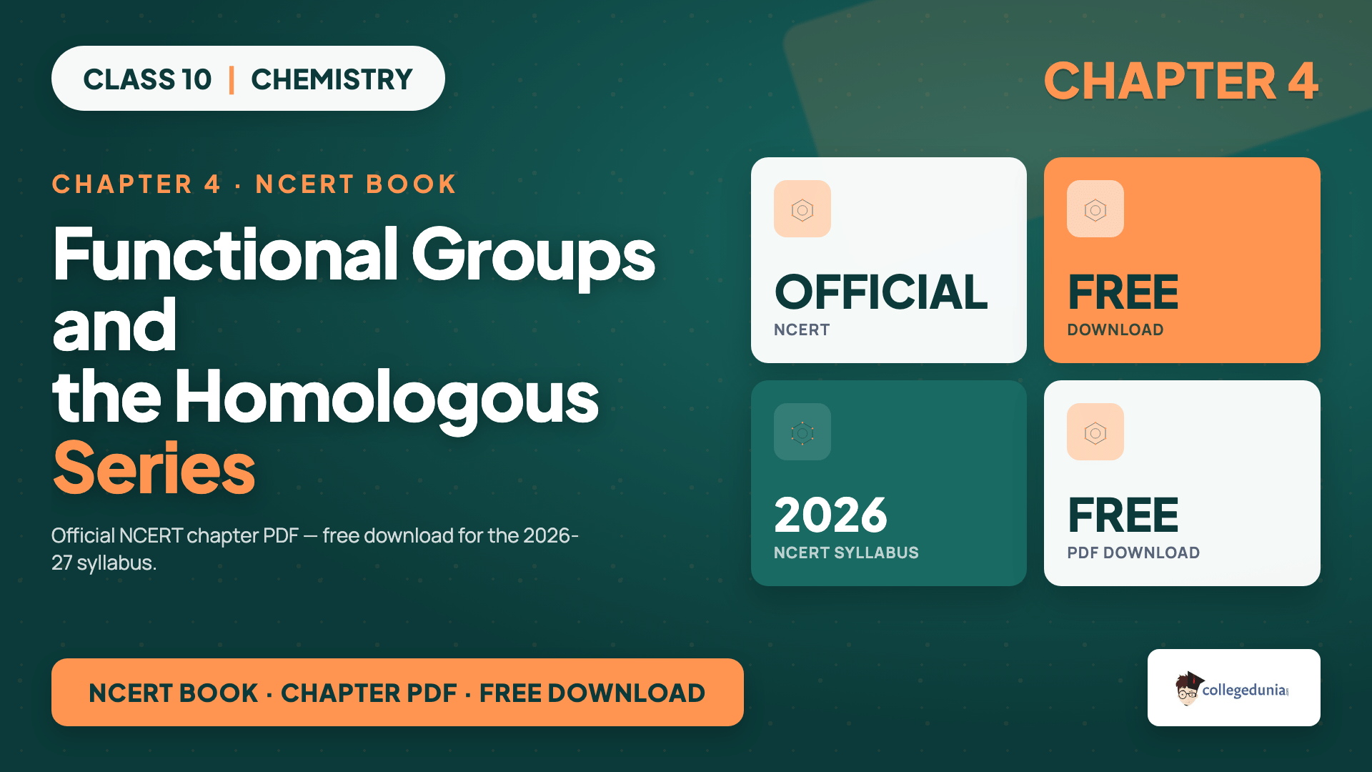 Functional groups and the homologous series of carbon compounds for Class 10 Science Chapter 4 NCERT Book
