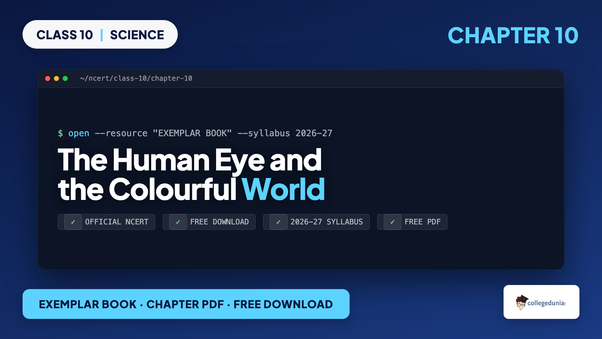 NCERT Exemplar Class 10 Science Chapter 10 The Human Eye and the Colourful World