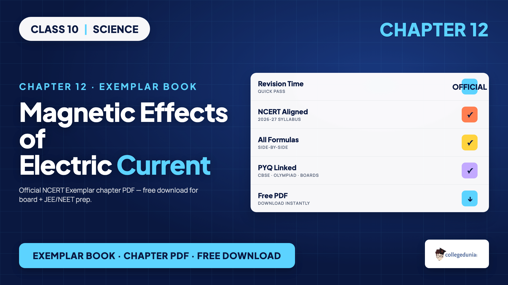 NCERT Exemplar Class 10 Science Chapter 12 Magnetic Effects of Electric Current