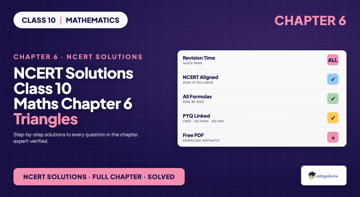 Triangles Class 10 Maths Chapter 6 NCERT Solutions