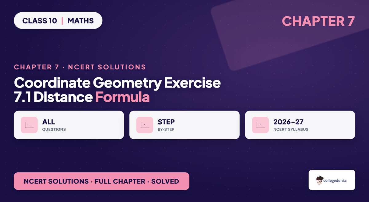 NCERT Solutions Class 10 Maths Chapter 7 Coordinate Geometry Exercise 7.1 - Distance Formula