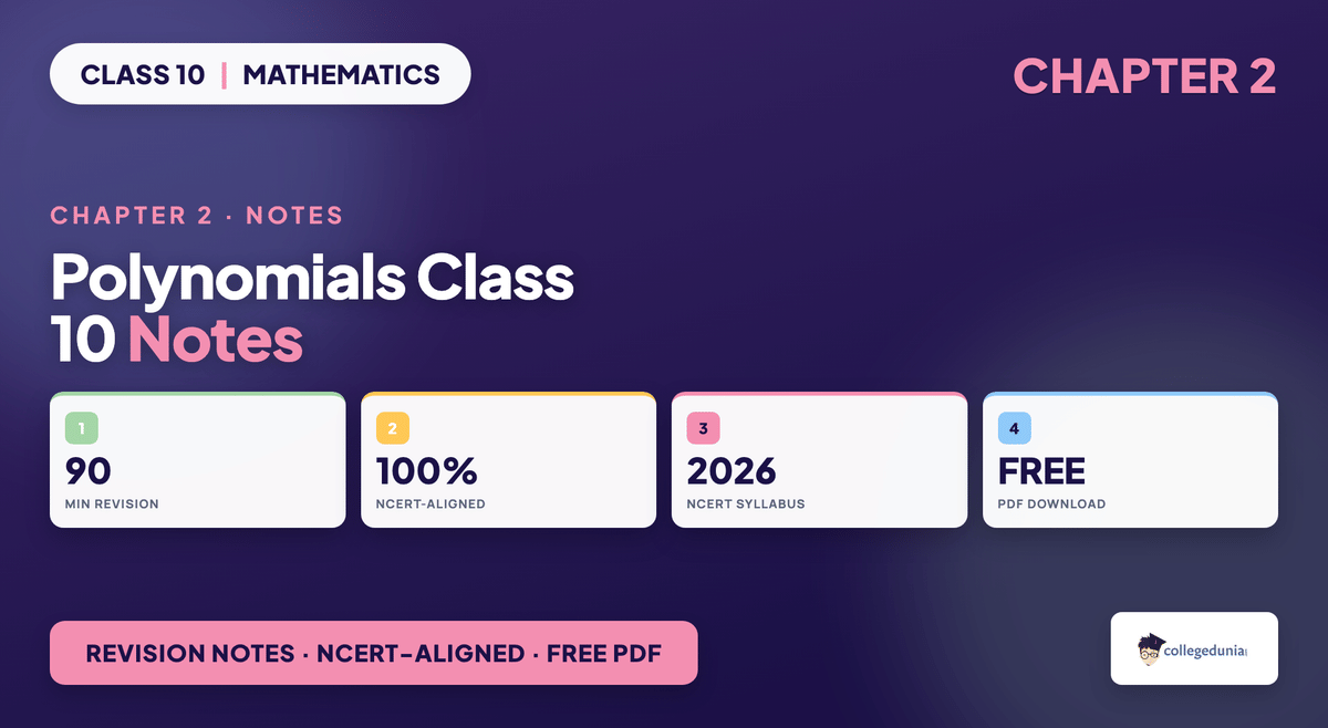 Polynomials Class 10 Maths Chapter 2 Notes