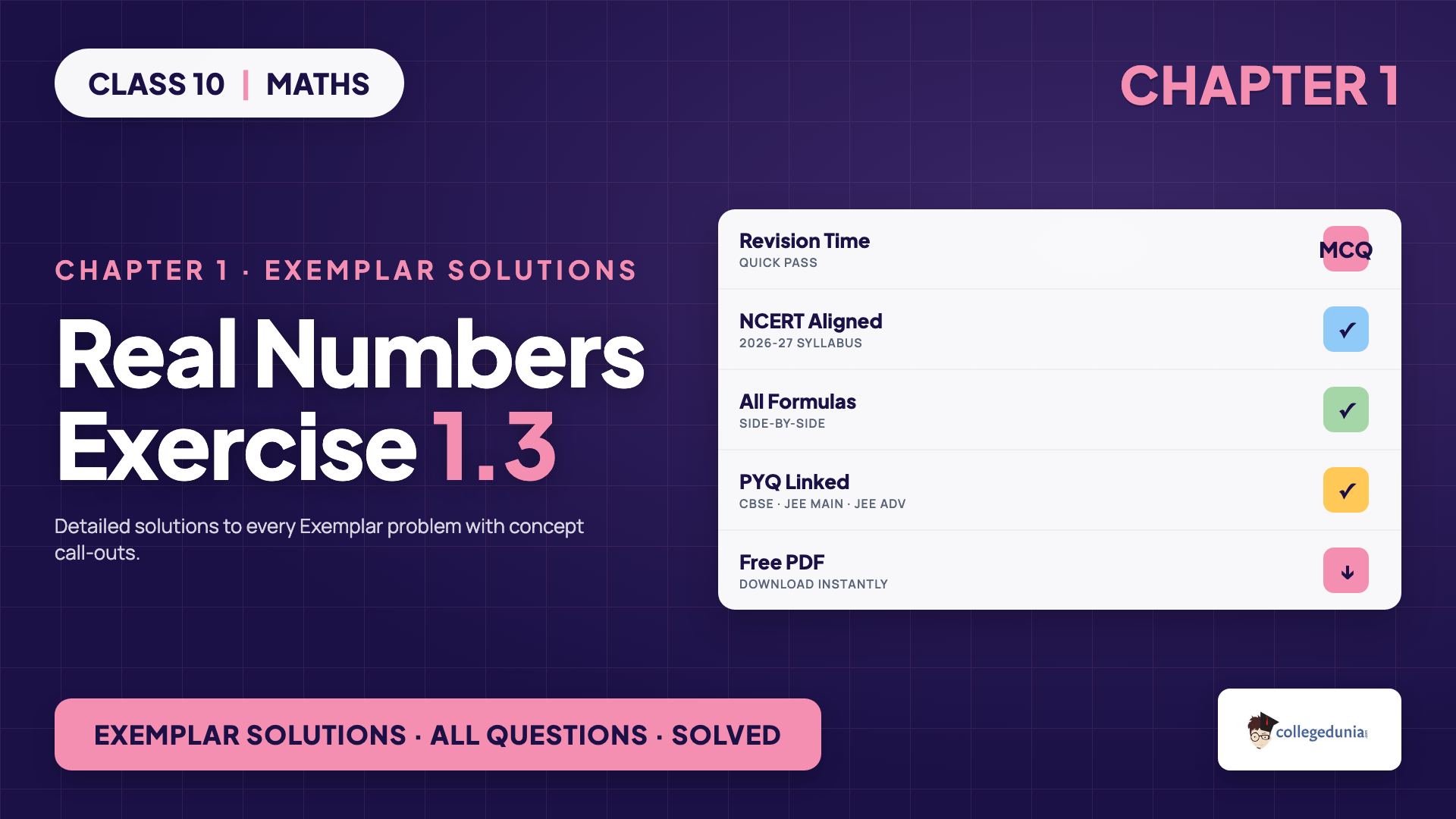 NCERT Exemplar Solutions Class 10 Maths Chapter 1 Real Numbers Exercise 1.3 featured image