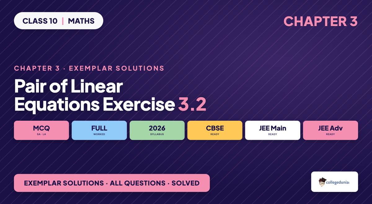 NCERT Exemplar Solutions Class 10 Maths Chapter 3 Pair of Linear Equations in Two Variables Exercise 3.2