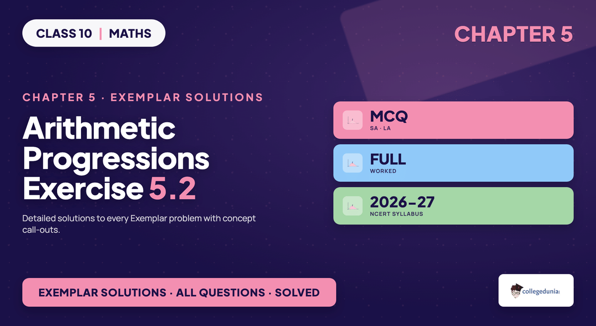 NCERT Exemplar Solutions Class 10 Maths Chapter 5 Arithmetic Progressions Exercise 5.2 featured image
