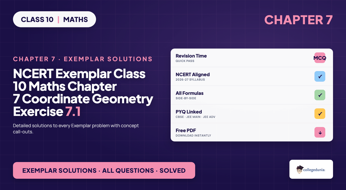 NCERT Exemplar Solutions Class 10 Maths Chapter 7 Coordinate Geometry Exercise 7.1 - featured image