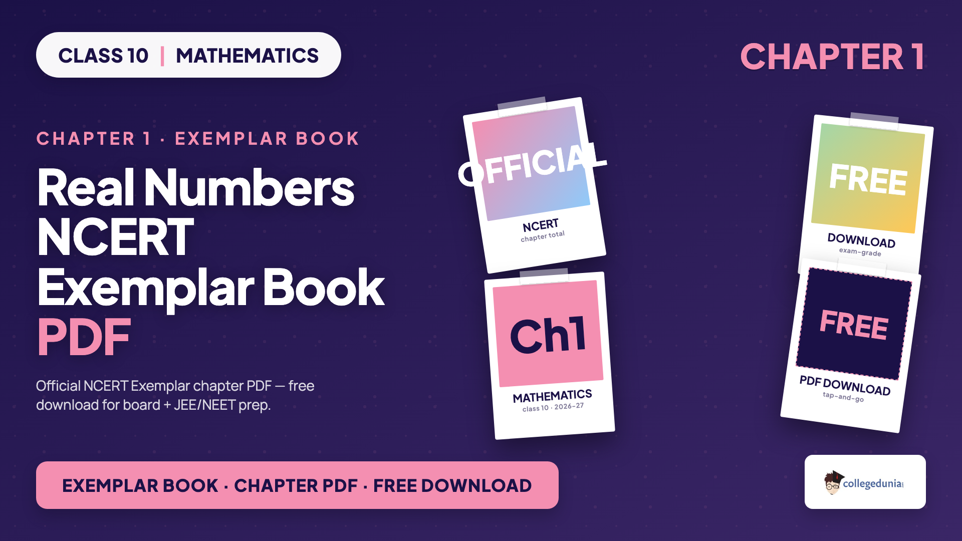 Real Numbers NCERT Exemplar Book PDF - Class 10 Maths