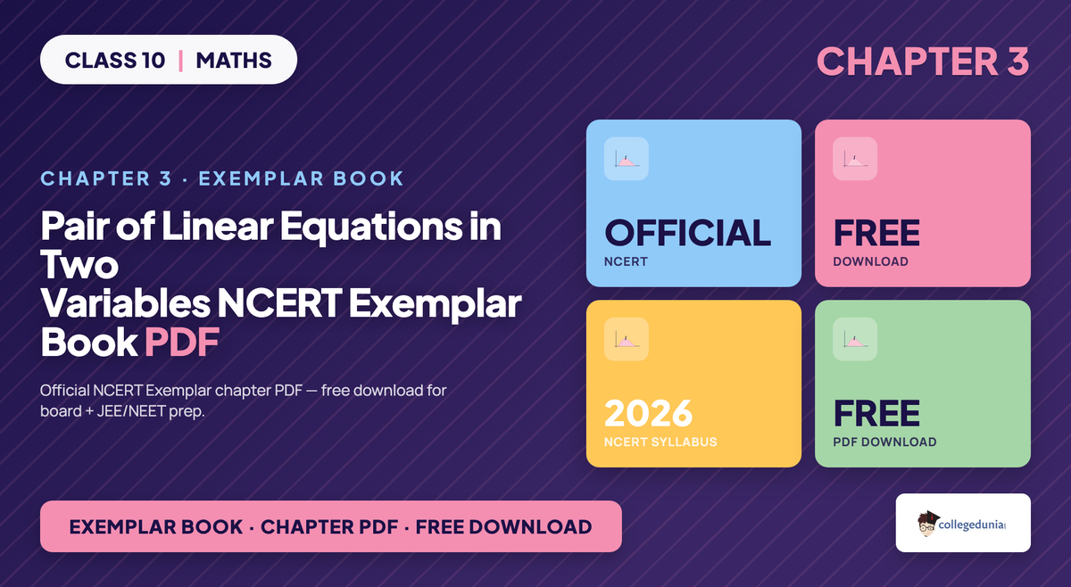 Pair of Linear Equations in Two Variables NCERT Exemplar Book PDF - Class 10 Maths
