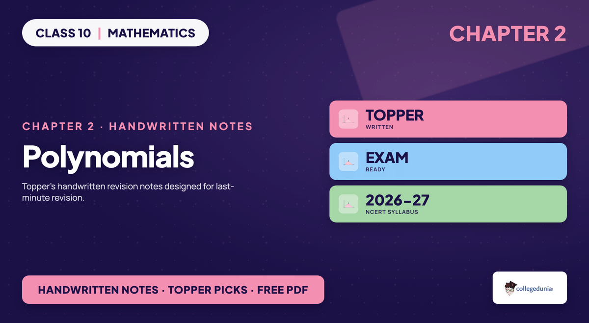 Polynomials Handwritten Notes - Class 10 Maths