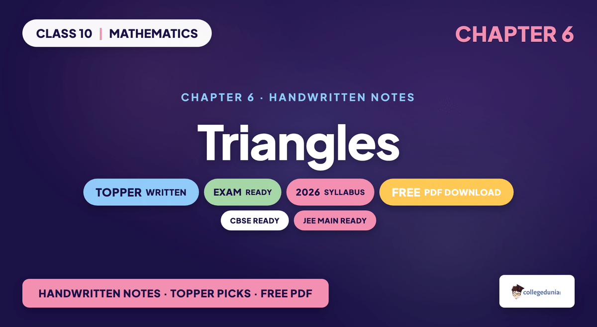 Triangles Handwritten Notes - Class 10 Maths