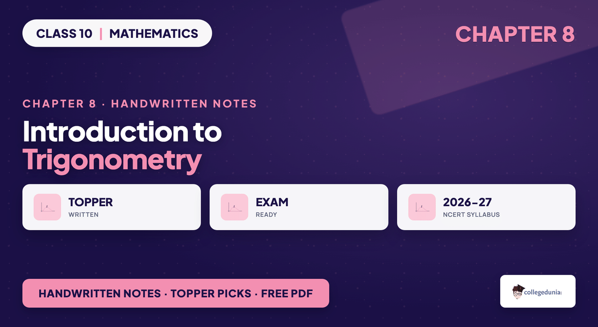 Introduction to Trigonometry Handwritten Notes - Class 10 Maths