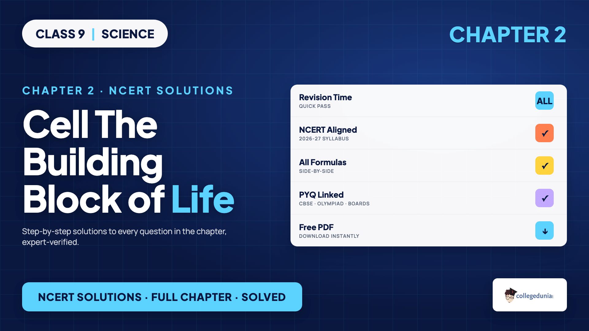 NCERT Solutions for Class 9 Science Chapter 2 Cell The Building Block of Life featured cover image