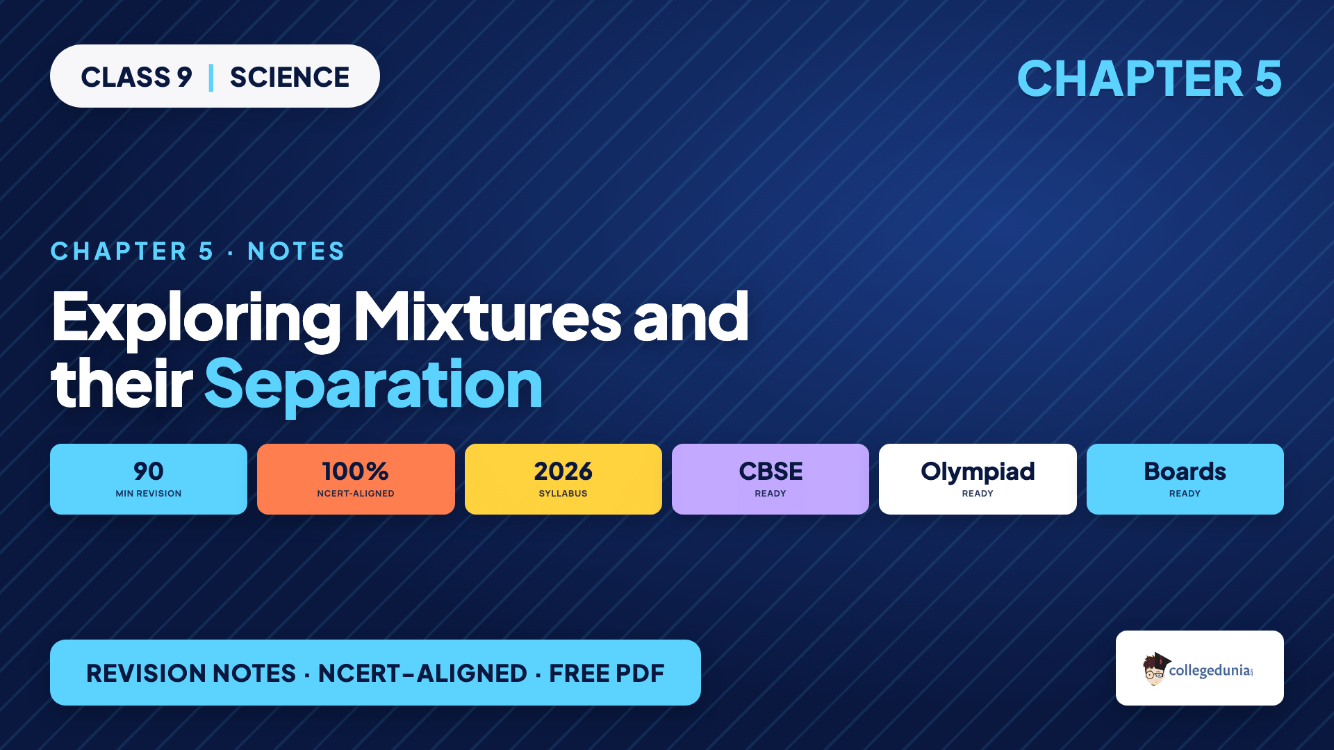 Class 9 Science Chapter 5 Exploring Mixtures and their Separation NCERT Notes featured banner