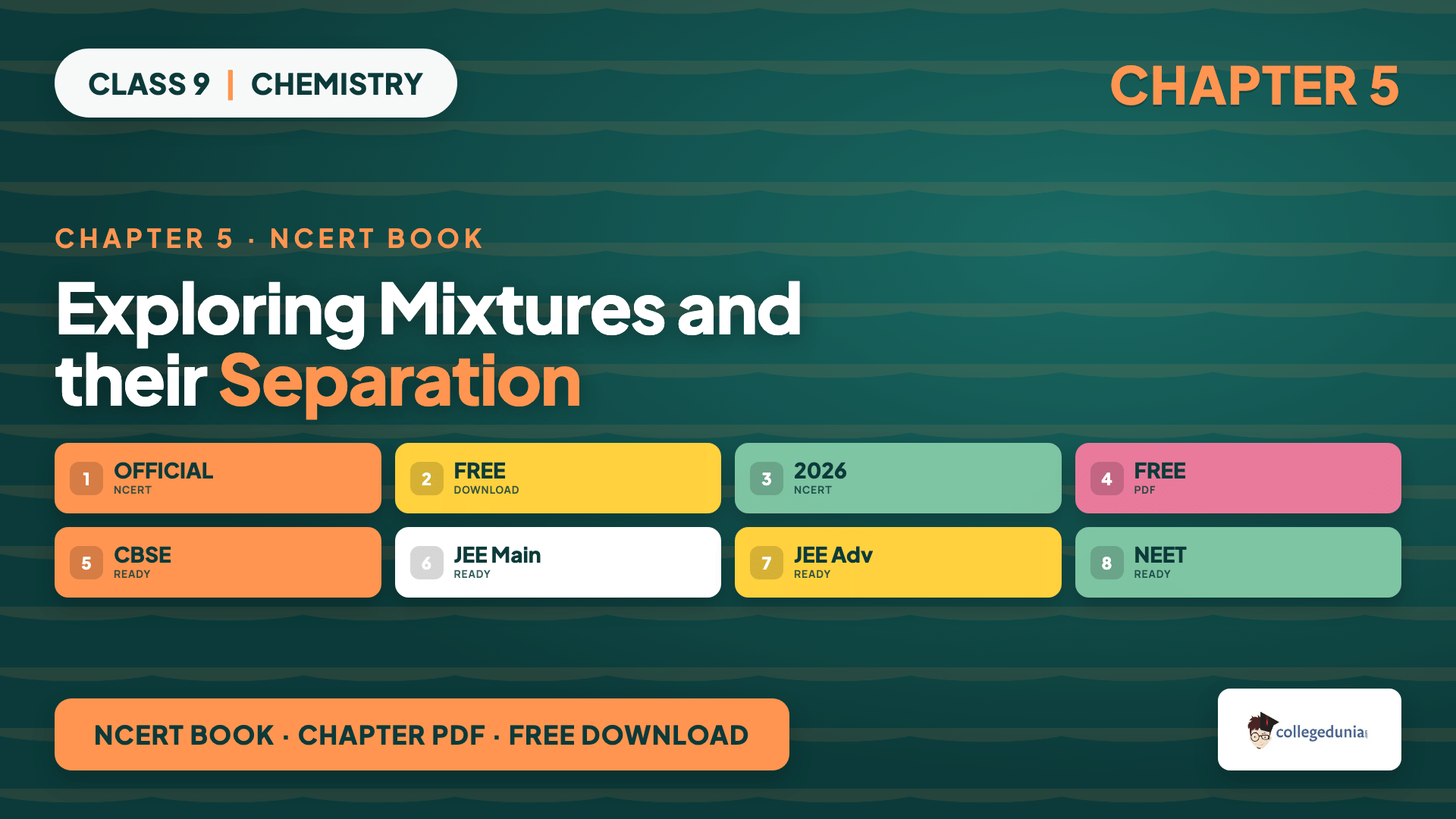 Class 9 Science NCERT Book PDF Chapter 5 Exploring Mixtures and their Separation download