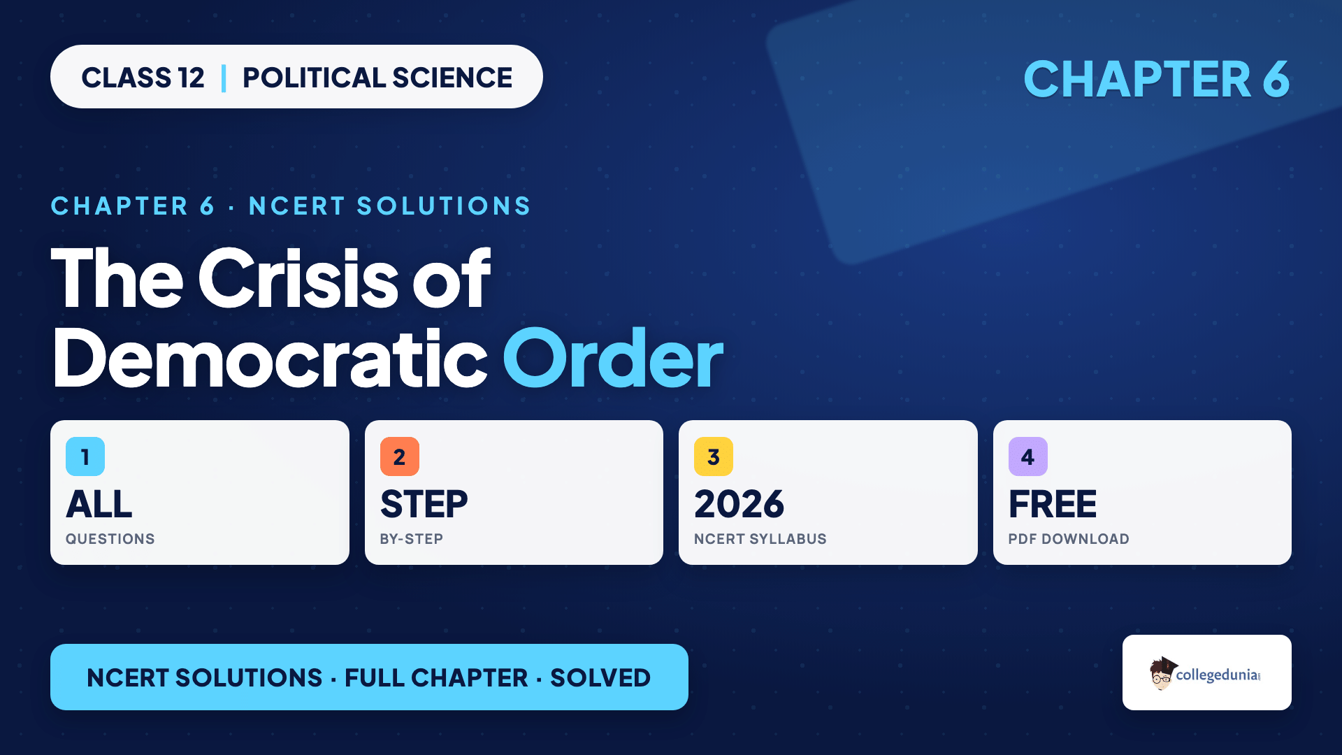 Political Science Class 12 Chapter 6 The Crisis of Democratic Order NCERT Solutions on the Emergency of 1975 to 1977