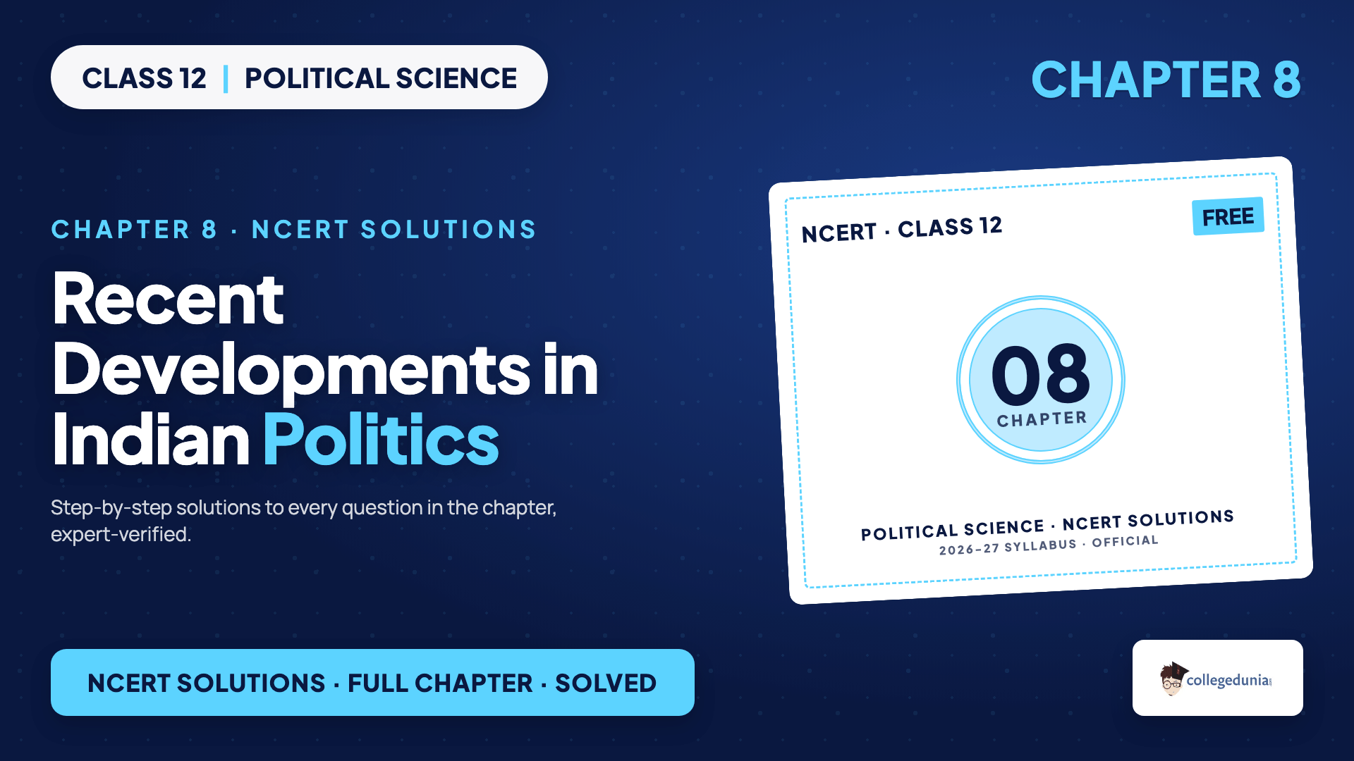 Political Science Class 12 Chapter 8 Recent Developments in Indian Politics NCERT Solutions on coalition politics and the rise of the BJP