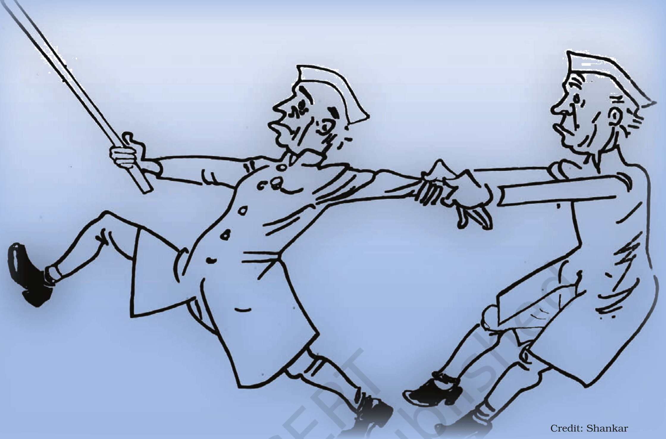 Shankar. This famous sketch on the
cover of <em>Don't Spare Me, Shankar
