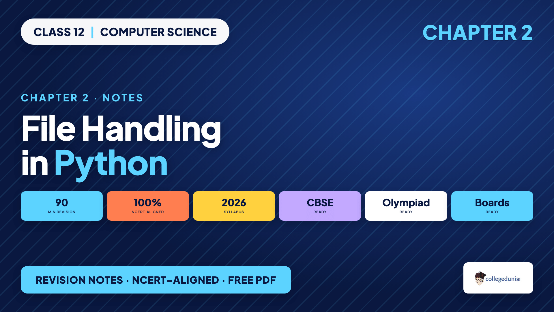 File Handling in Python Class 12 Computer Science Chapter 2 Notes